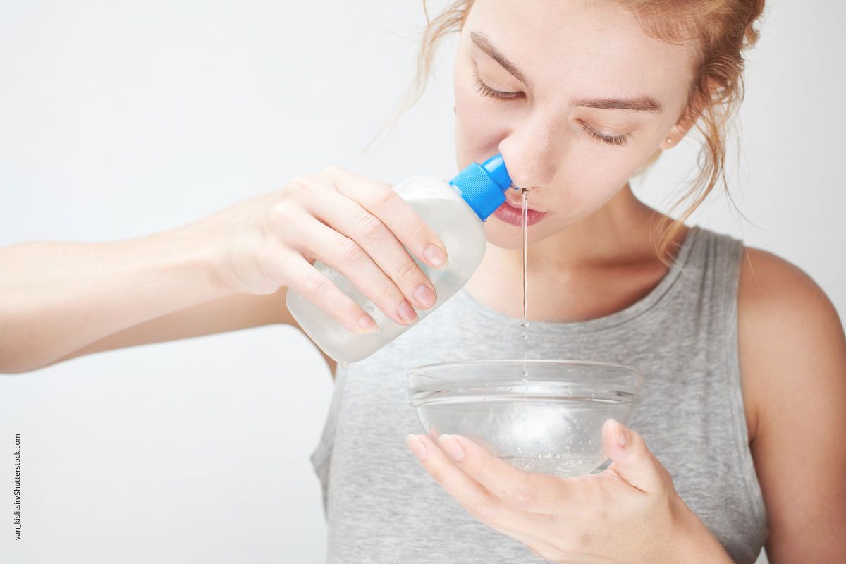 Nasenspülung bei Schnupfen